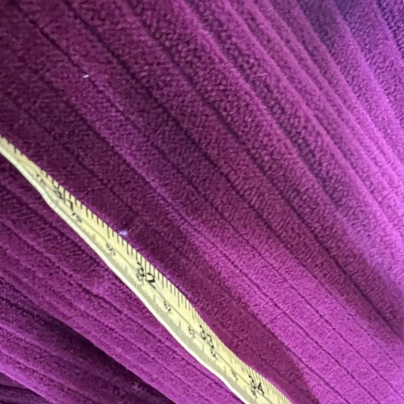 Vintage 90s Wine Red Long Sleeve Velvet Ribbed Mock Neck Full Length Dress Mediu - Picture 5 of 10